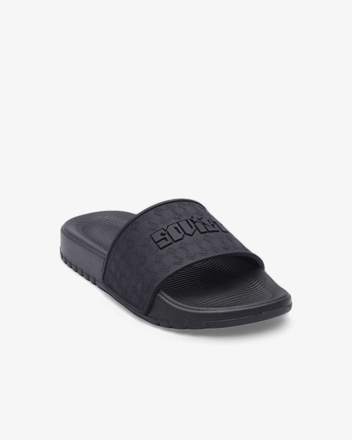 Black Soviet Youth Savannah bandage casual sandal with wide straps and open toe, designed for comfortable everyday wear.