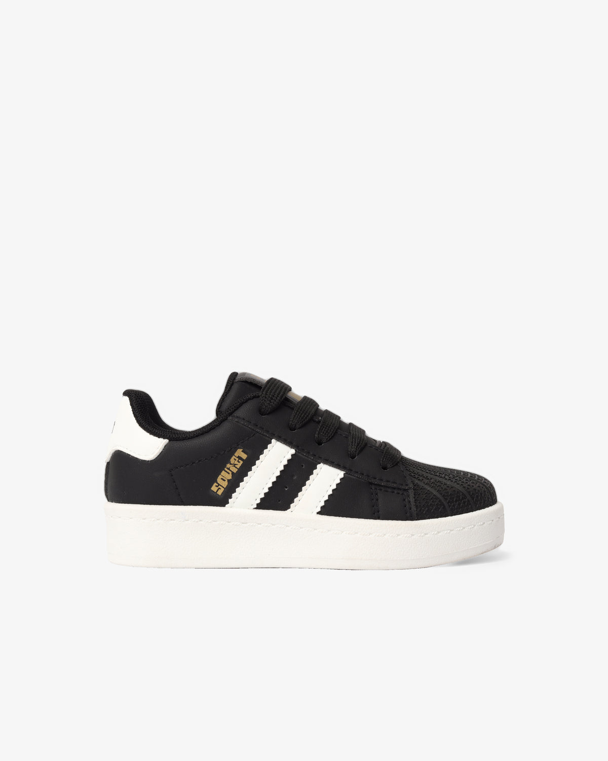 Soviet Youth Stargaze Platform low-cut casual footwear in black and white with a chunky platform sole.