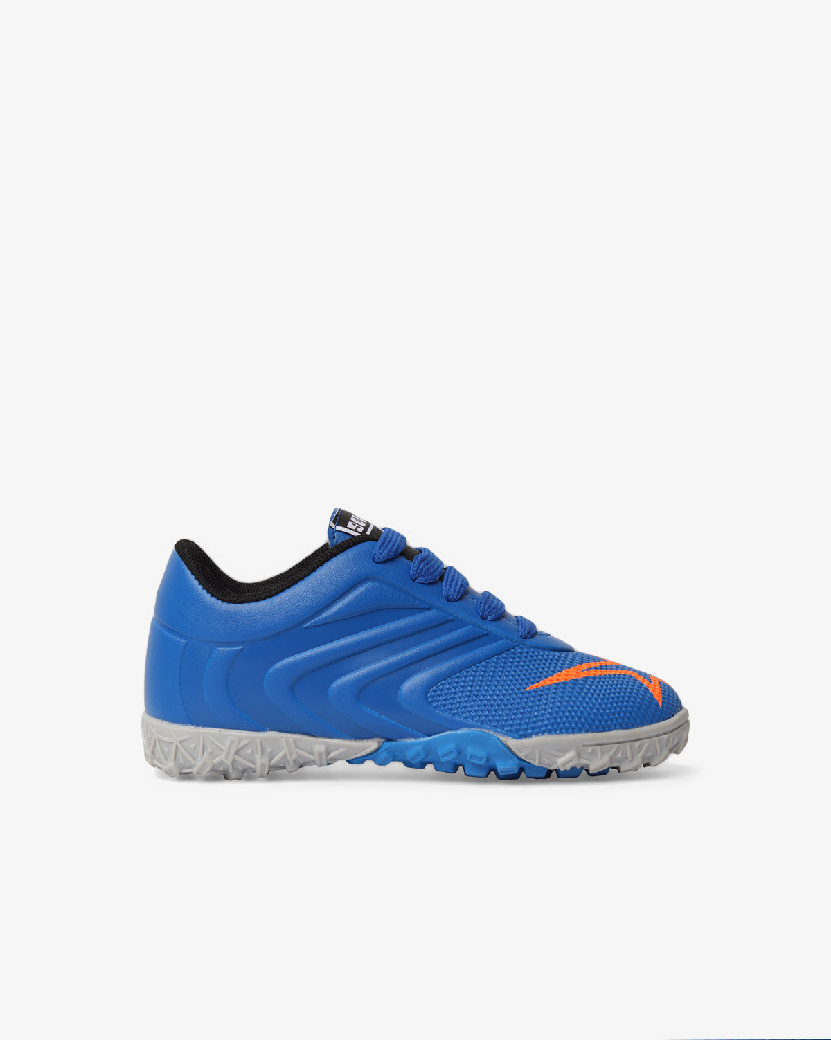 Kids Vortex Soviet casual PU lace-up sneaker with plim sole, featuring vibrant royal color and comfortable footwear design.