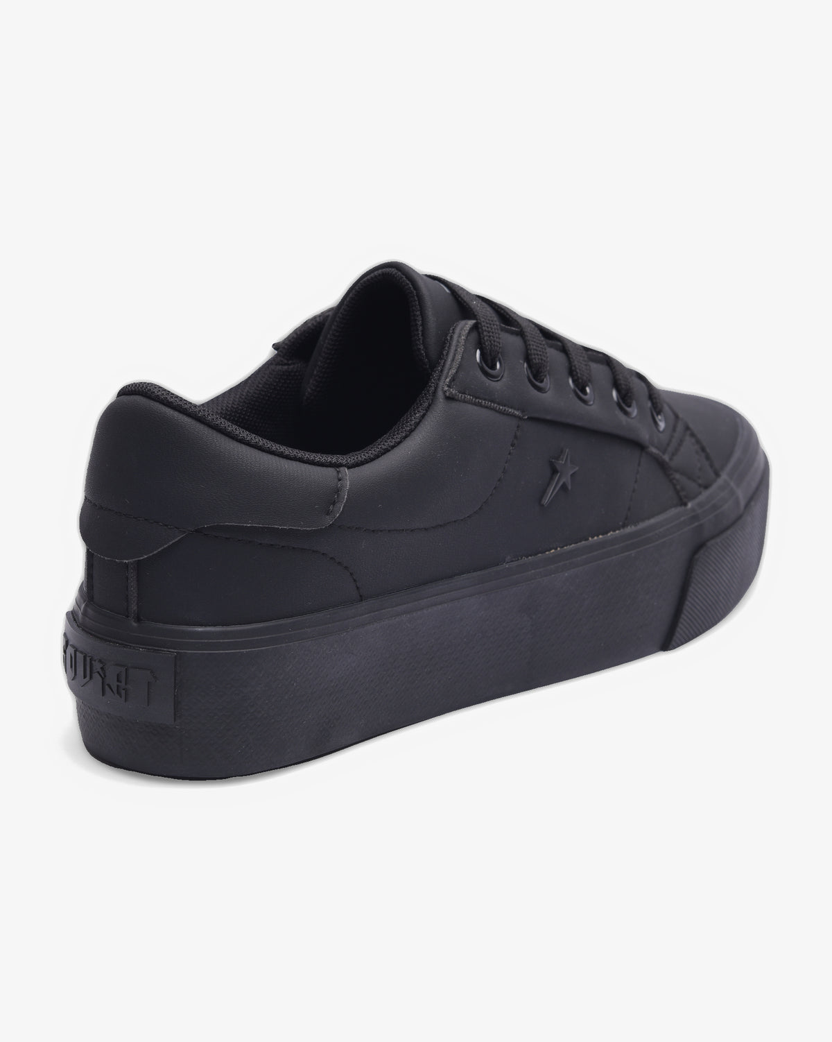 Ladies Angela 26 - Vulcanized PU Lace Up Platform Sneaker