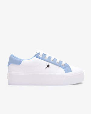 Ladies Angela 26 - Vulcanized PU Lace Up Platform Sneaker