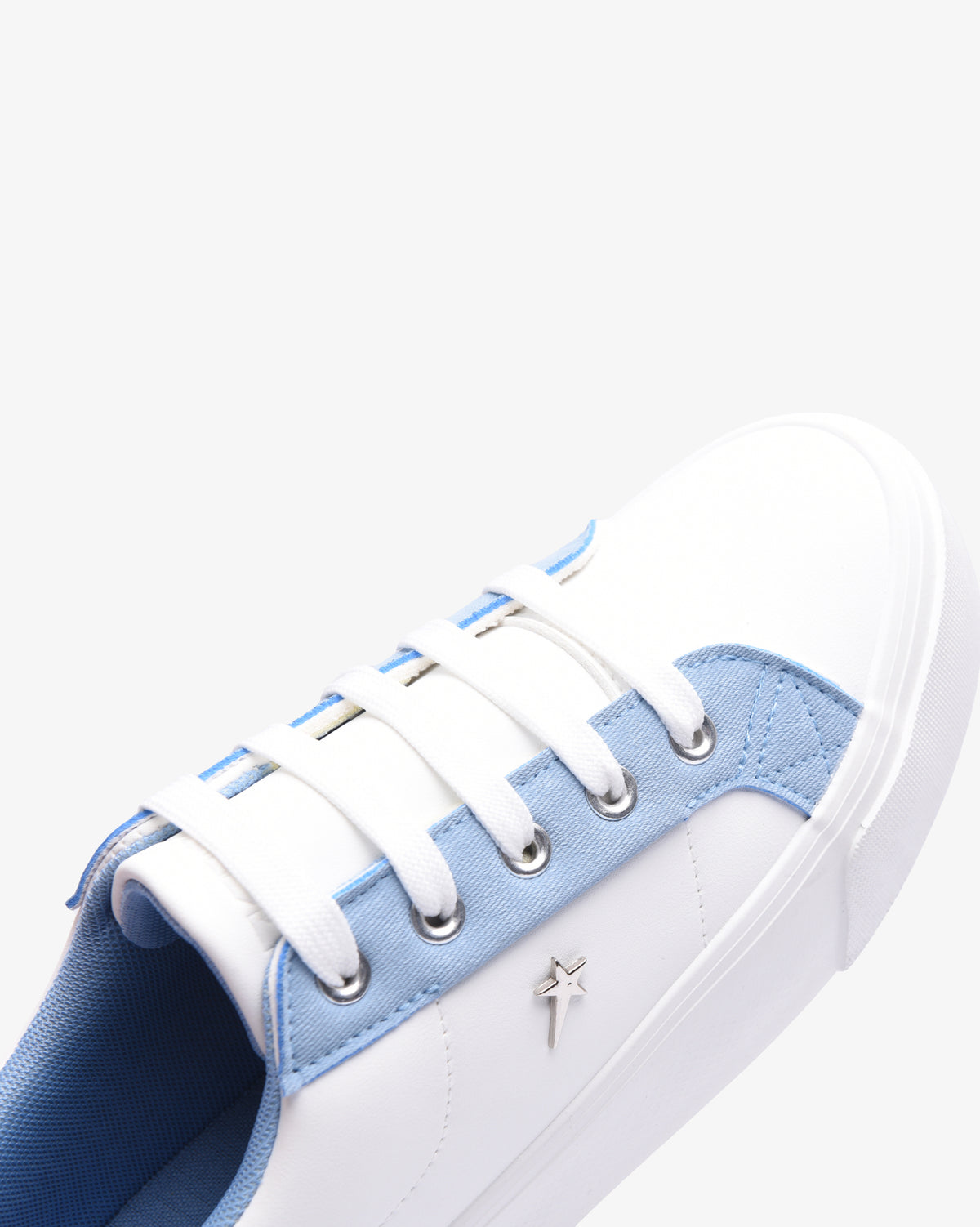 Ladies Angela 26 - Vulcanized PU Lace Up Platform Sneaker