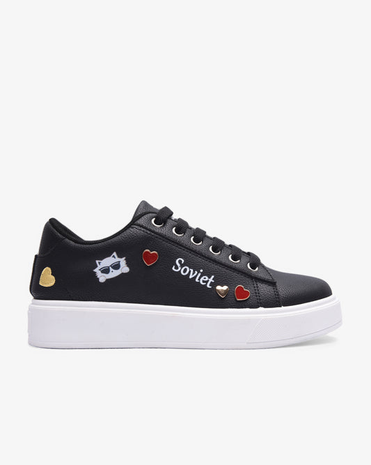 Ladies Aria 26 - PU Lace Up Sneaker