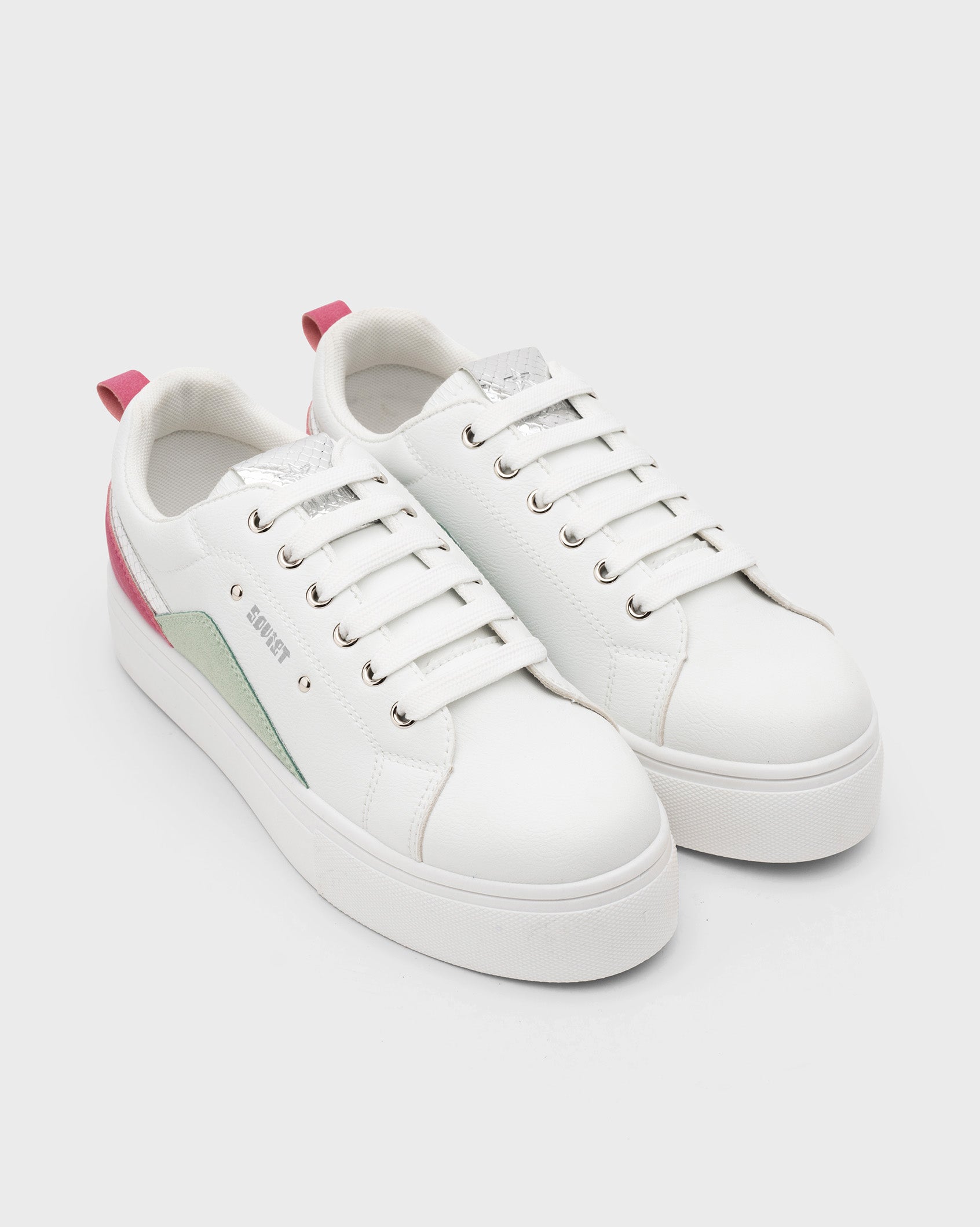 Ladies Coco Blanco - Snakeprint Platform Sneaker