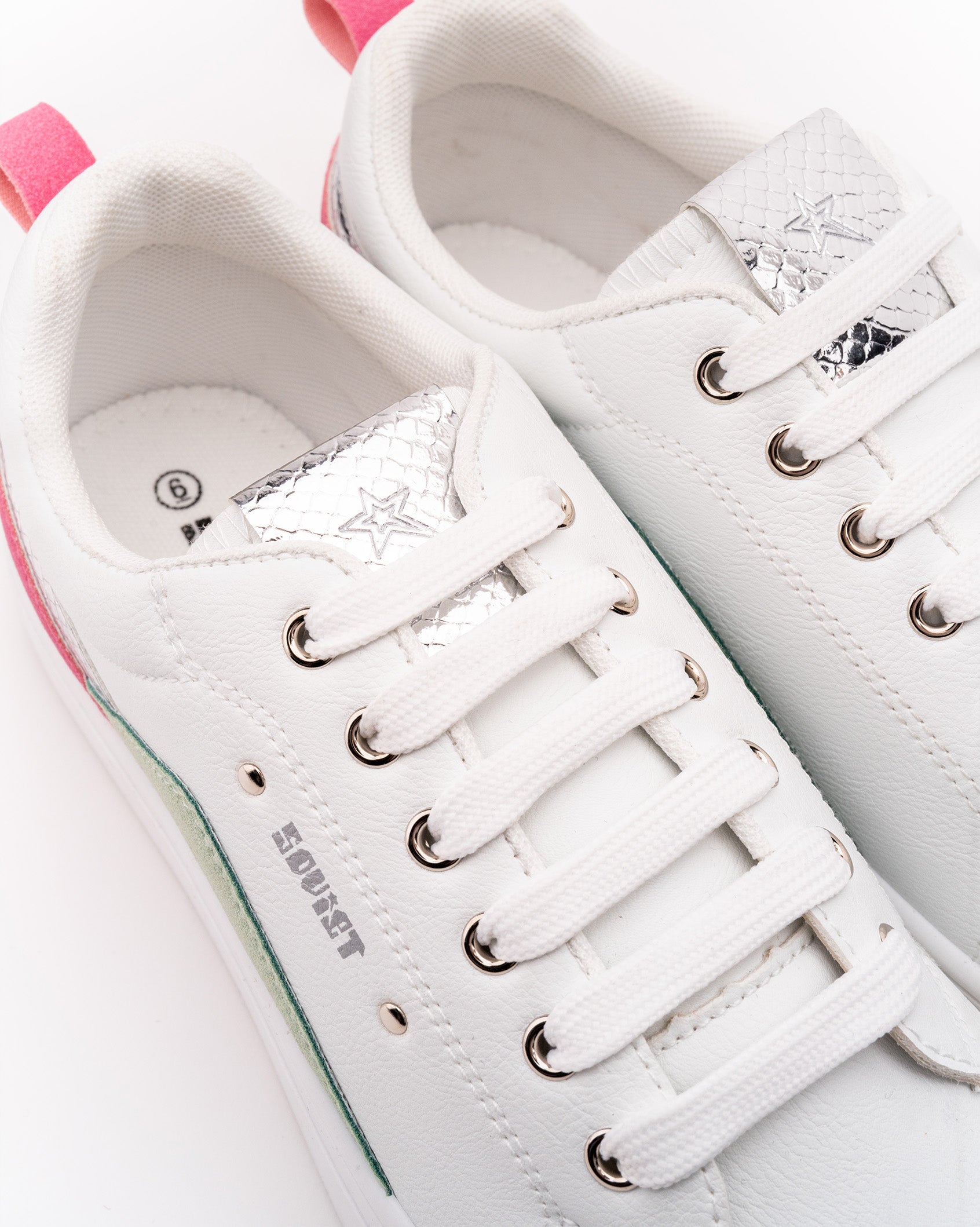 Ladies Coco Blanco - Snakeprint Platform Sneaker