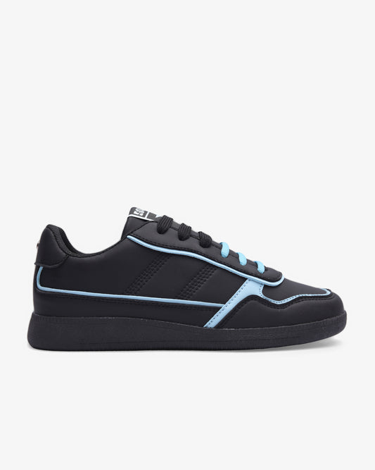 Ladies Dolly - PU/Metallic Lace Up Sneaker