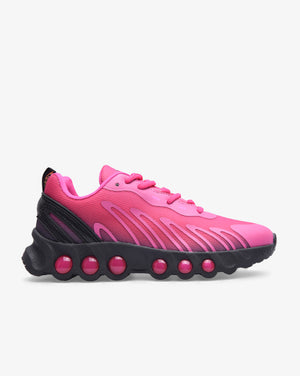 Black Ladies Enzo mesh lace-up sneaker by Soviet, showcasing breathable mesh fabric and stylish sneaker design.