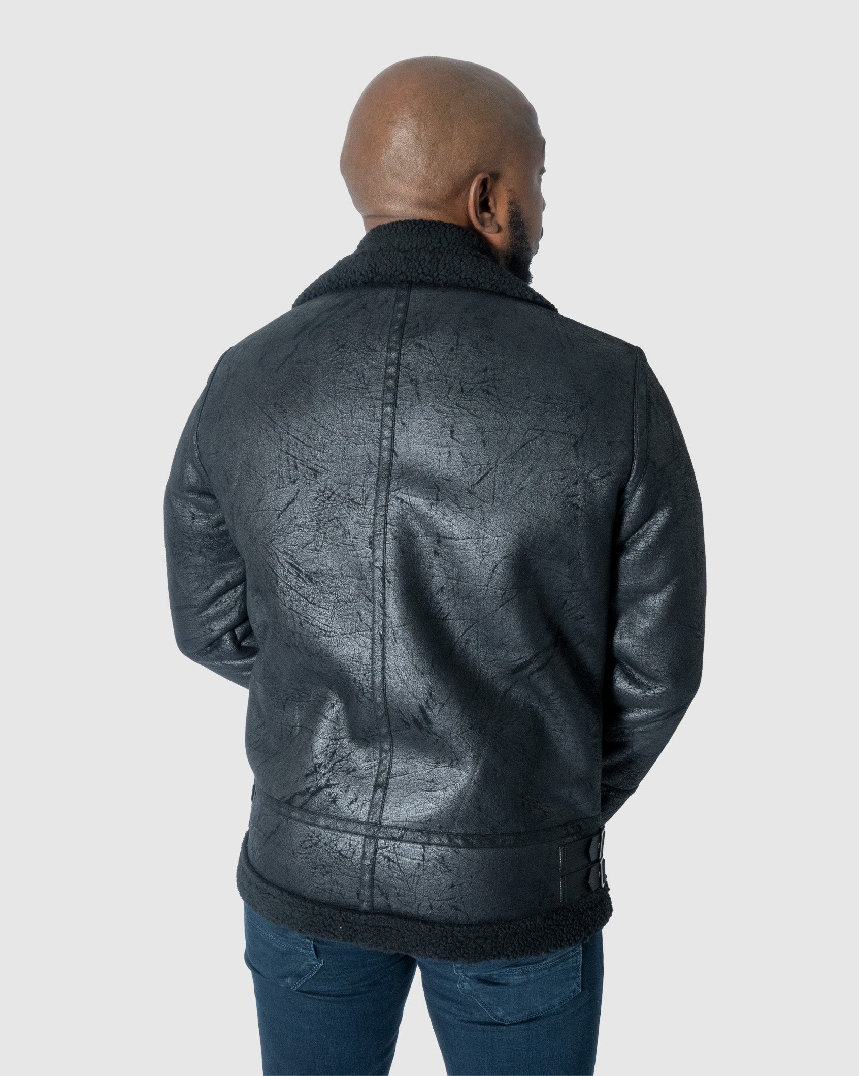 Mens Leonard - Faux Suede & Fleece Jacket