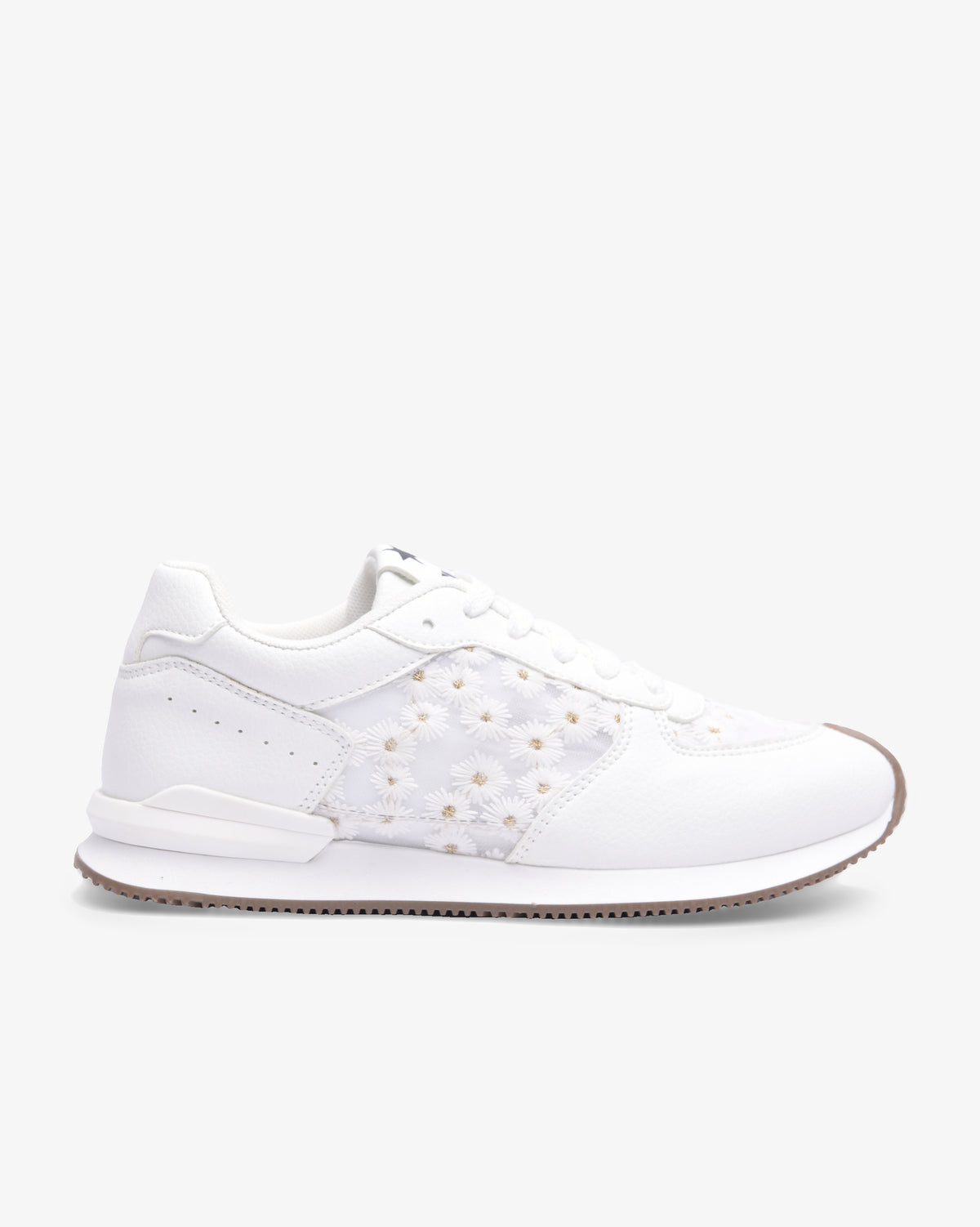 Ladies Lacey - PU Floral Mesh Sneaker
