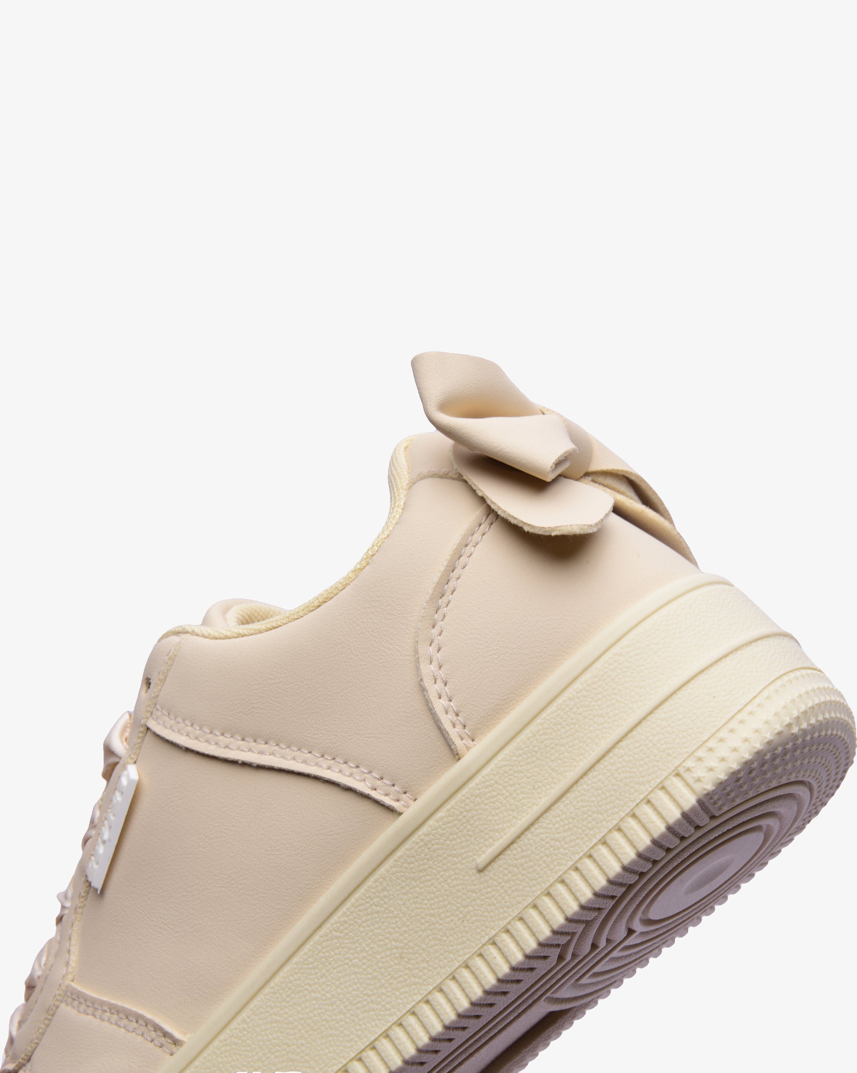 Ladies Leandro Bow - PU Sneaker With Bow/Satin Laces