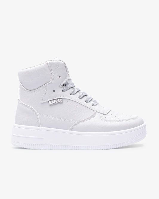 Ladies Leandro Hi - PU Mid Cut Lace Up Sneaker