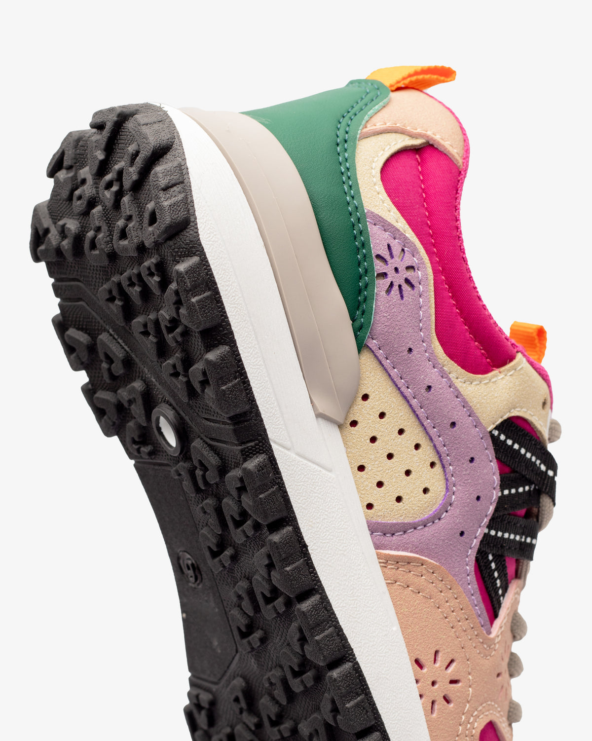 Soviet Ladies Levitt fashion athleisure sneaker in pink and green dust, stylish athletic footwear for women.