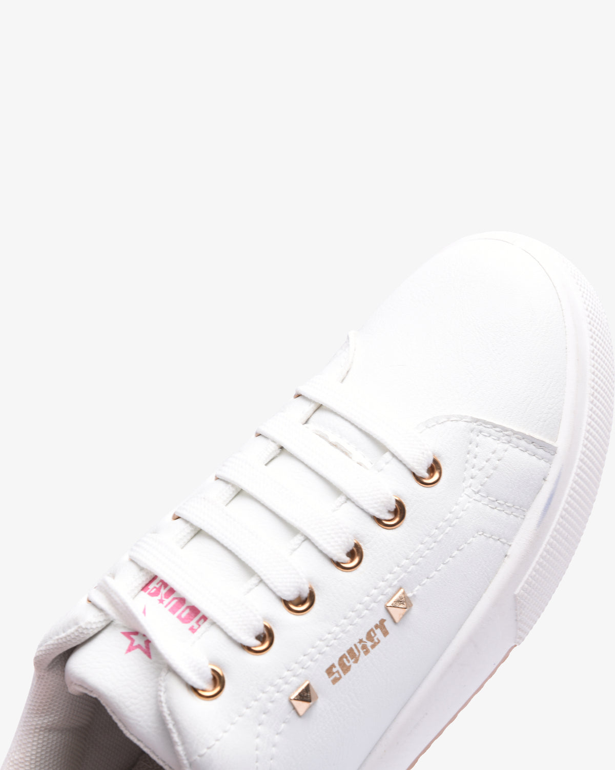 Ladies Mahogany - PU Multi Panel Lace Up Sneaker