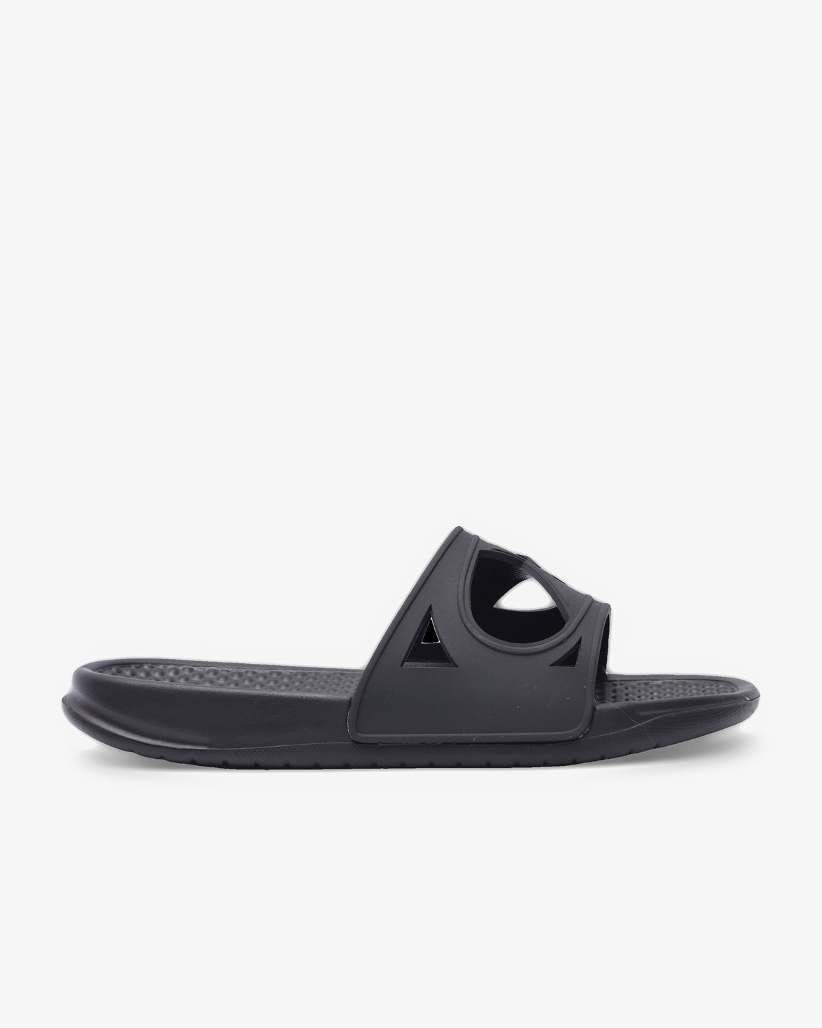 Black Soviet Ladies Rachelle Eva padded slider sandal, featuring a sleek design and comfortable EVA material.