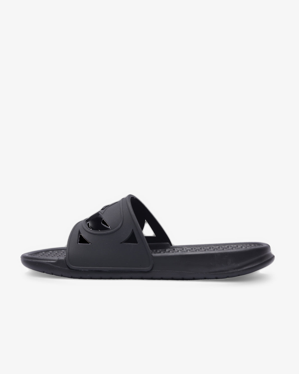 Black Eva padded slider sandals for women by Soviet, featuring a sleek design and comfortable padded straps.