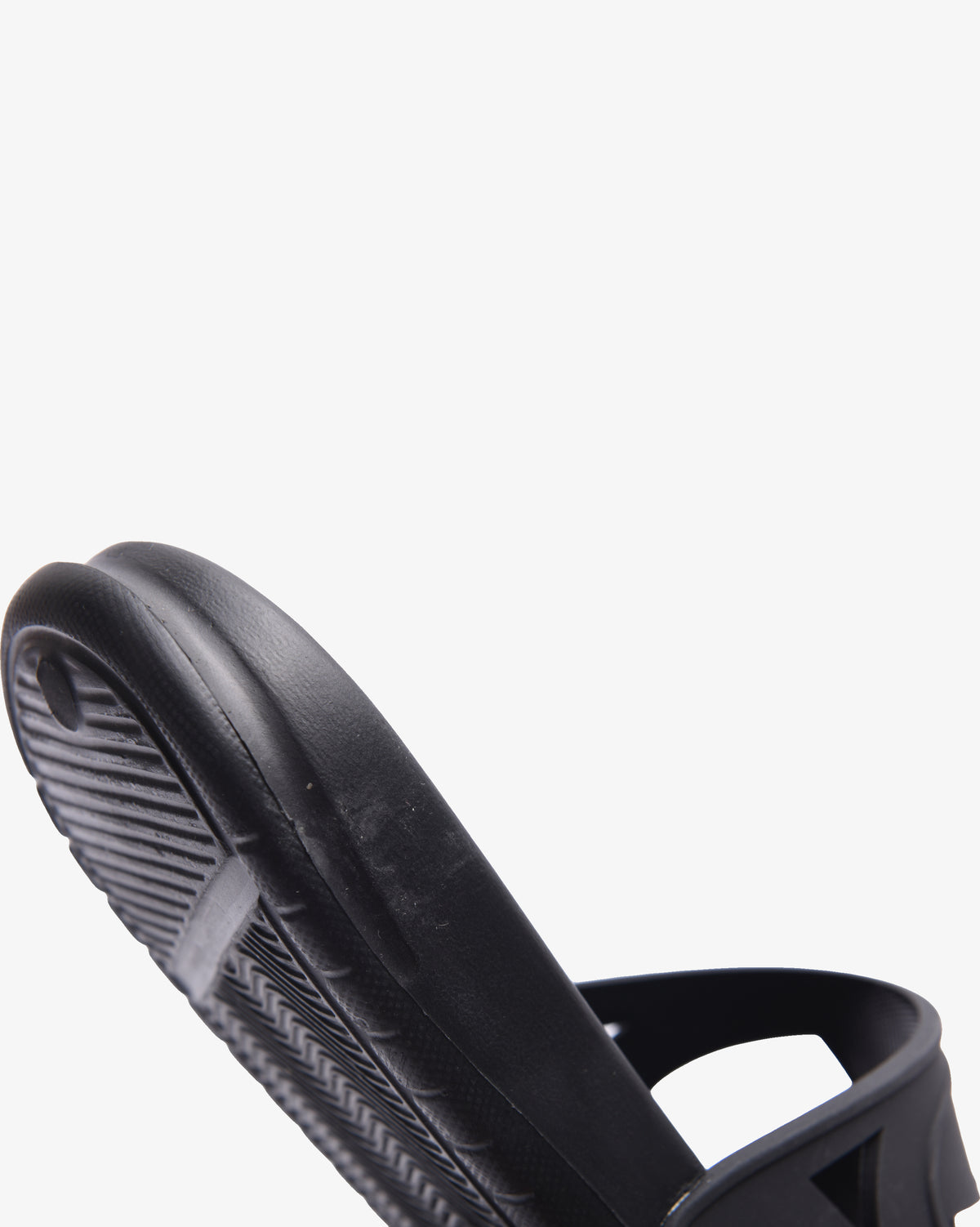 Ladies Rachelle Eva padded slider by Soviet, black monochrome footwear with cushioned straps, casual slip-on sandal.