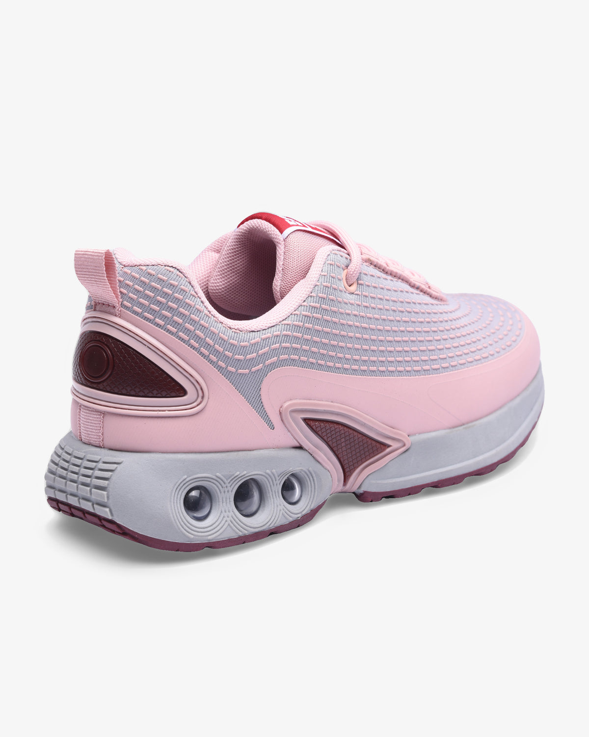 Soviet Ladies Rhapsody minimalist athleisure trainers in grey and pink with sleek design and comfortable athletic footwear style.