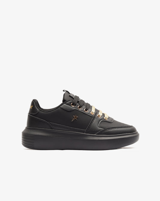 Ladies Sylvie - PU Lace Up Sneaker