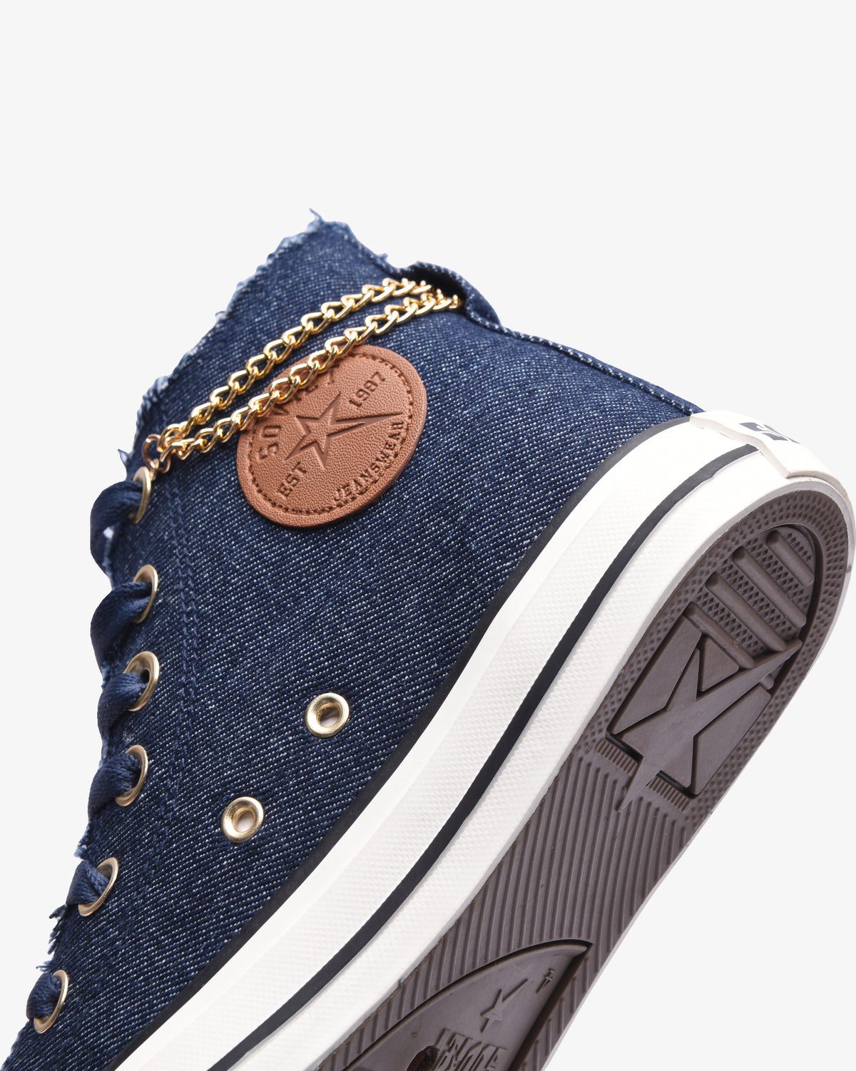 Ladies Viper - Hi Cut Denim Chain Sneaker