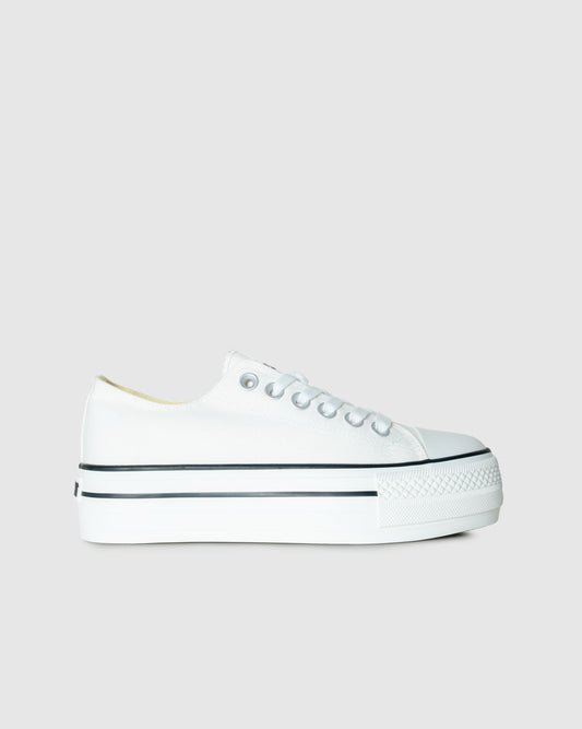 Ladies Viper - Low Cut Canvas Platform Sneaker