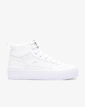 Men's Soviet Augustine PU hi-cut mixed media upper sneaker in white, showcasing the stylish design and sporty silhouette.
