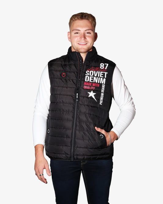 Mens Bello - Quilted Print Gilet