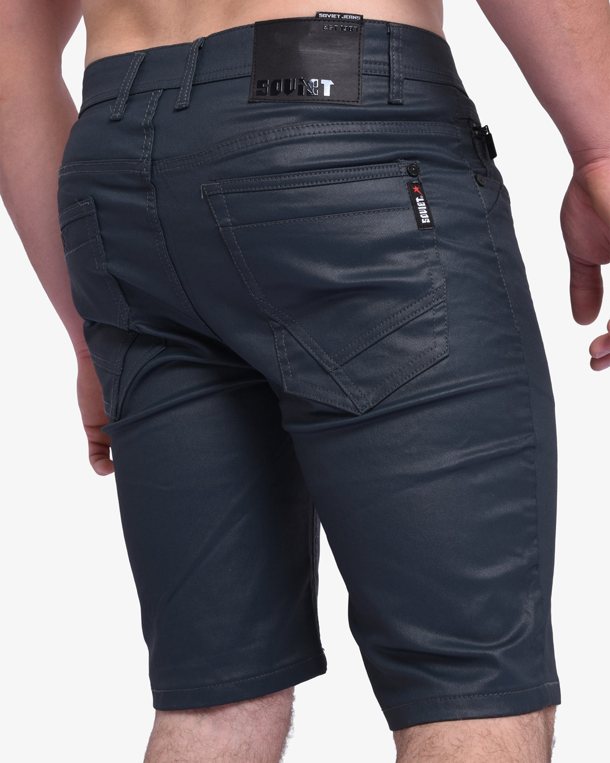Mens Daring - Wax Coated Denim Shorts