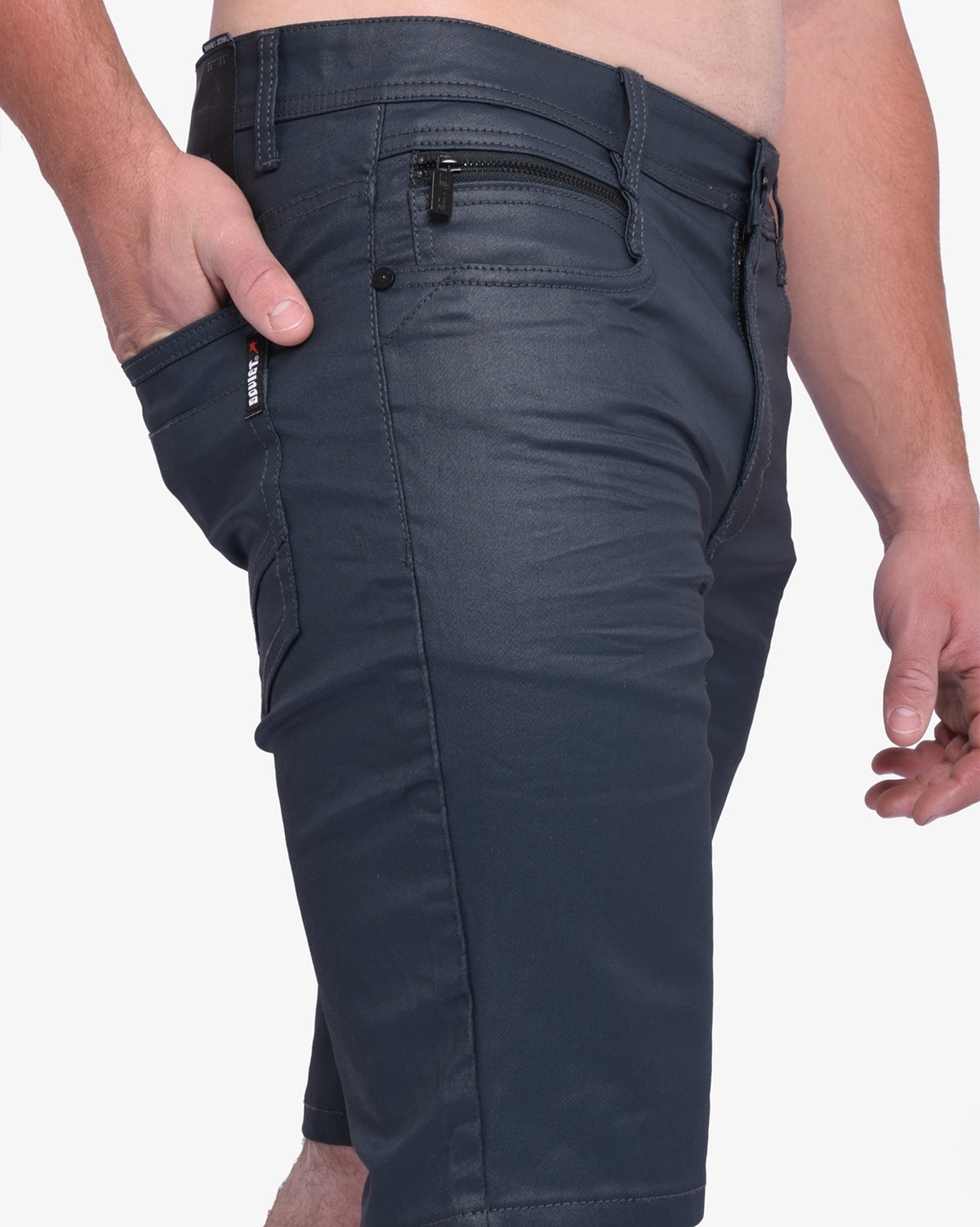 Mens Daring - Wax Coated Denim Shorts