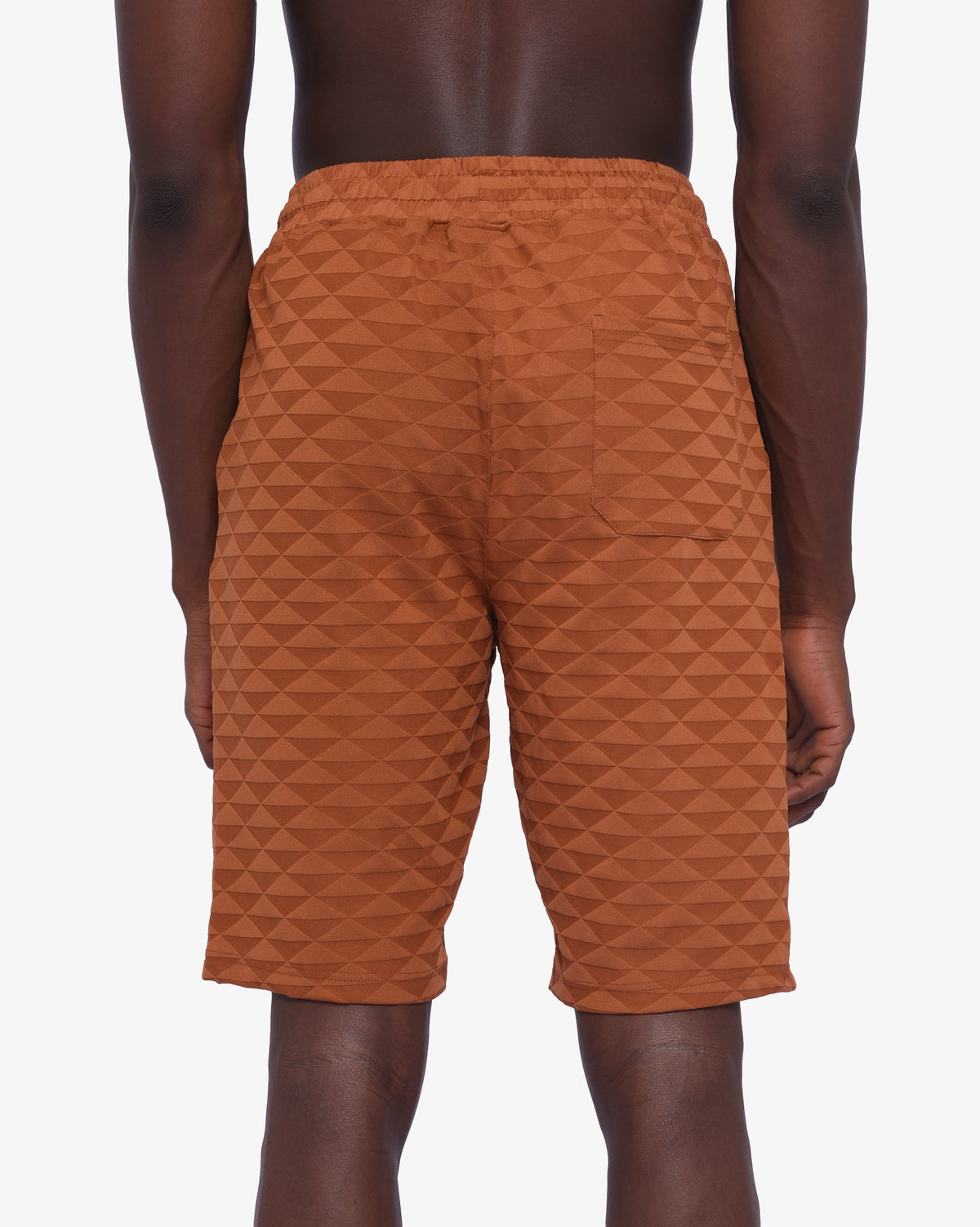 Men's Ford track shorts by Soviet, caramel-colored athletic apparel with a sporty fit and branded logo.