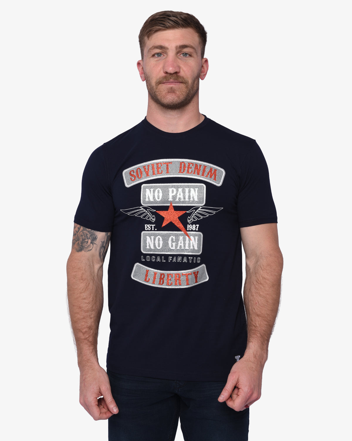 Mens Khazam - Studded Graphic T-Shirt