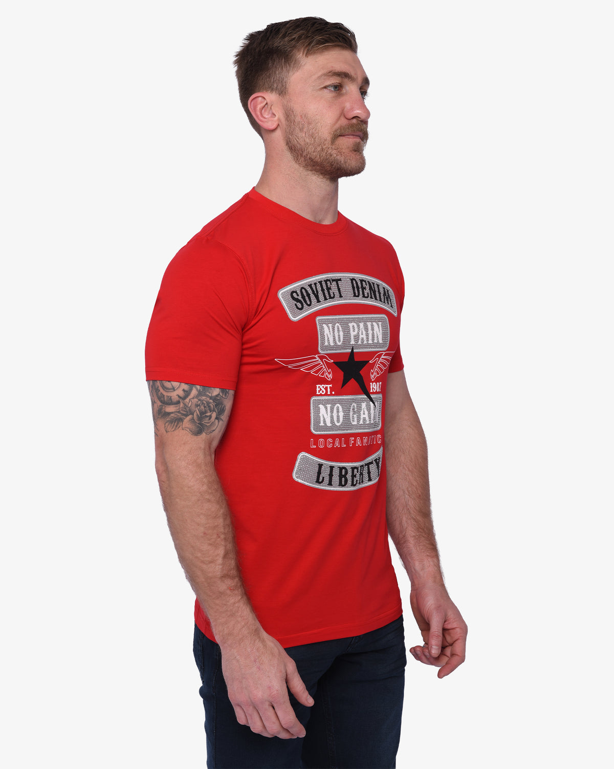 Mens Khazam - Studded Graphic T-Shirt