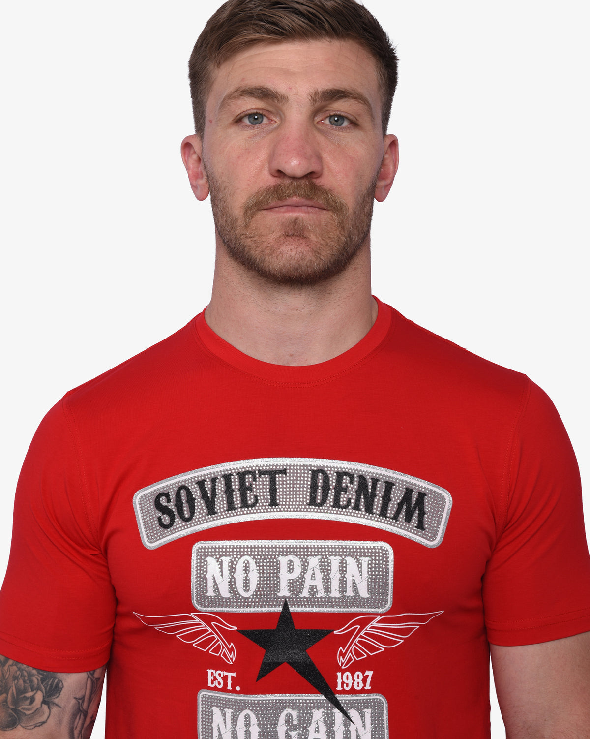 Mens Khazam - Studded Graphic T-Shirt