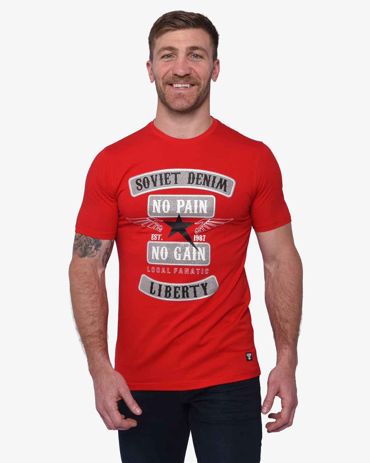 Mens Khazam - Studded Graphic T-Shirt