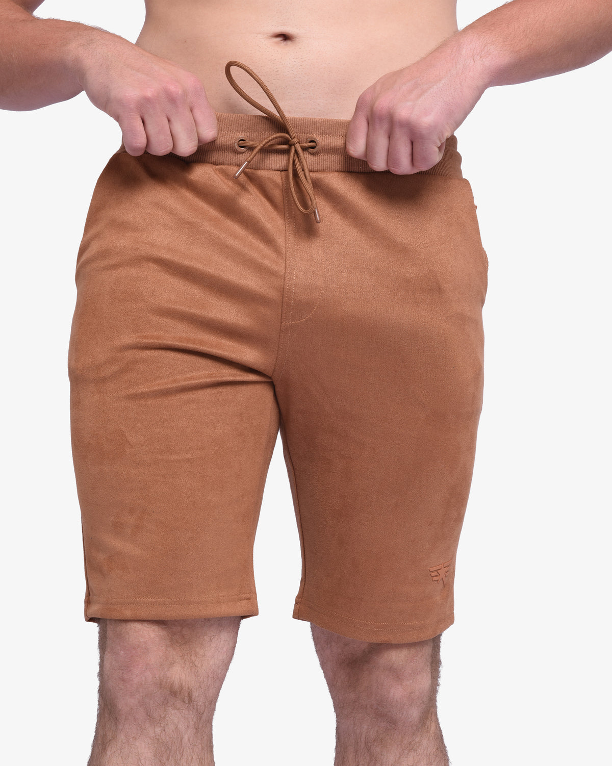 Soviet men's velvety track shorts with medal detail, casual athletic apparel for comfortable sportswear or leisure activities.