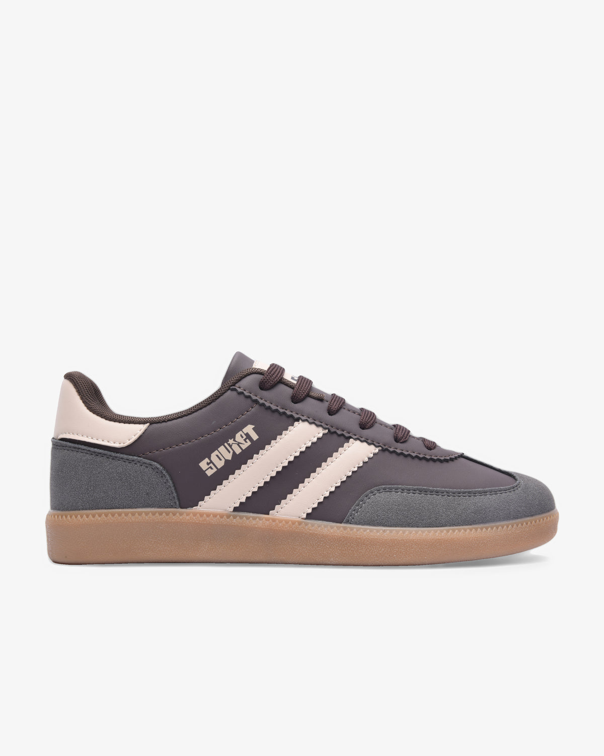 Mens Ness - Low Cut Casual Sneaker Dark Choc/Steel Grey