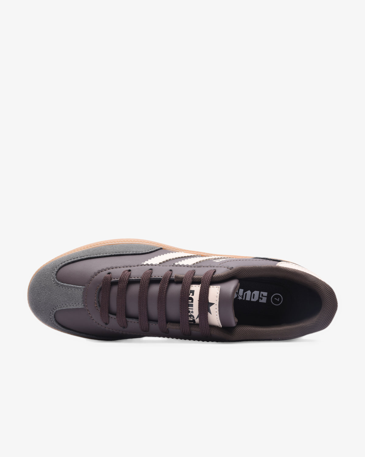 Mens Ness - Low Cut Casual Sneaker Dark Choc/Steel Grey