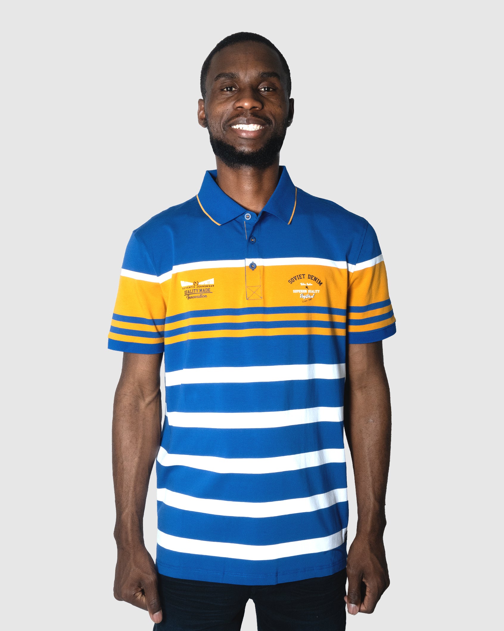 Mens Novak - Striped Cotton Golfer