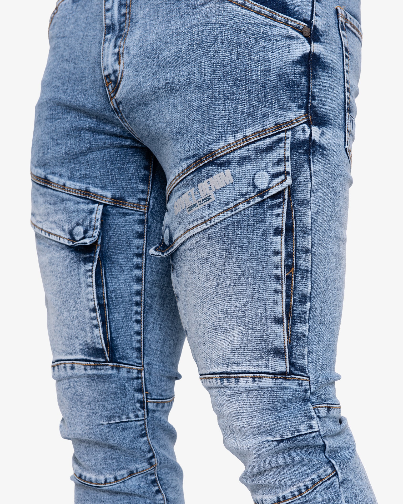 Mens Portela - Skinny Fit Cargo Jeans