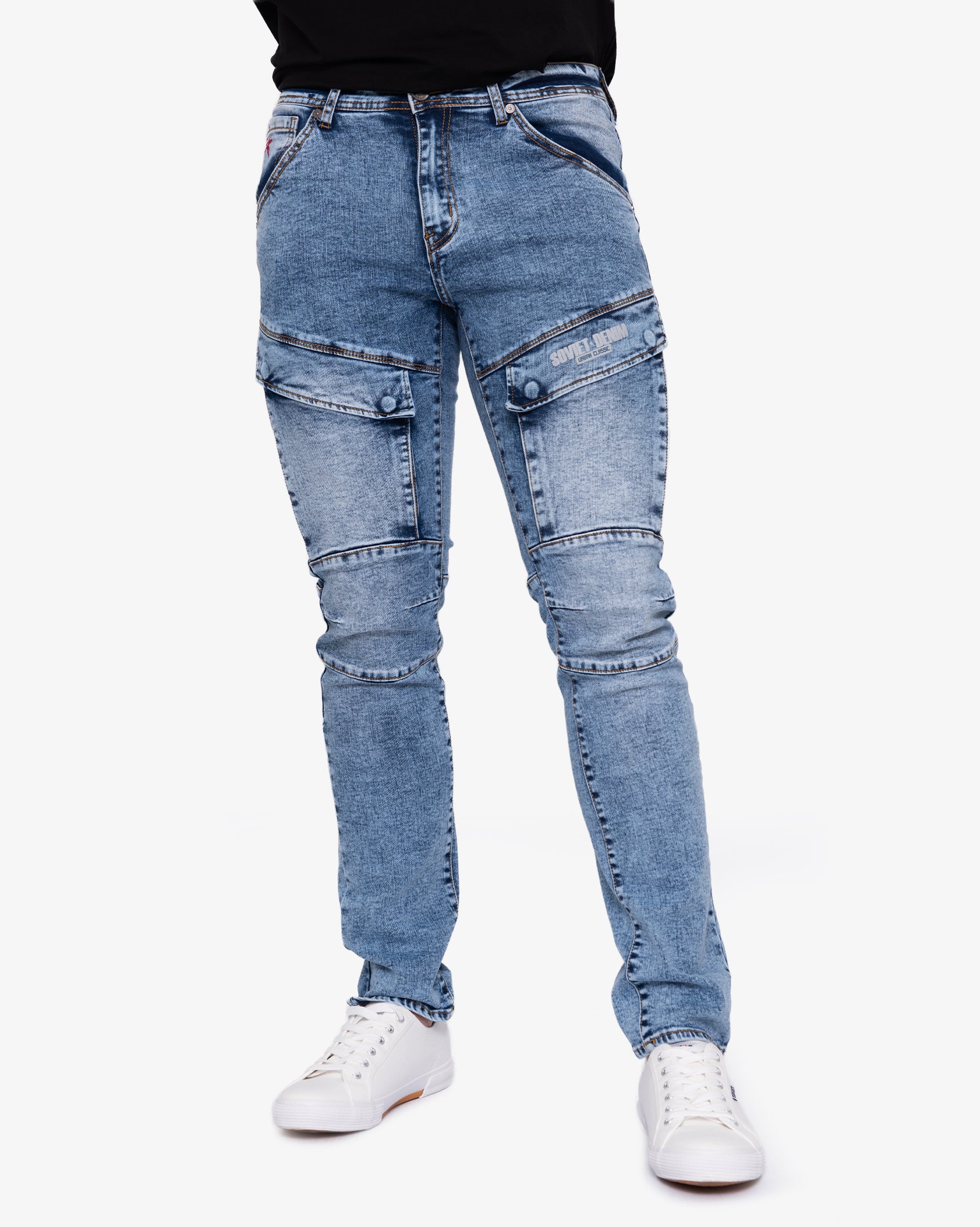 Mens Portela - Skinny Fit Cargo Jeans