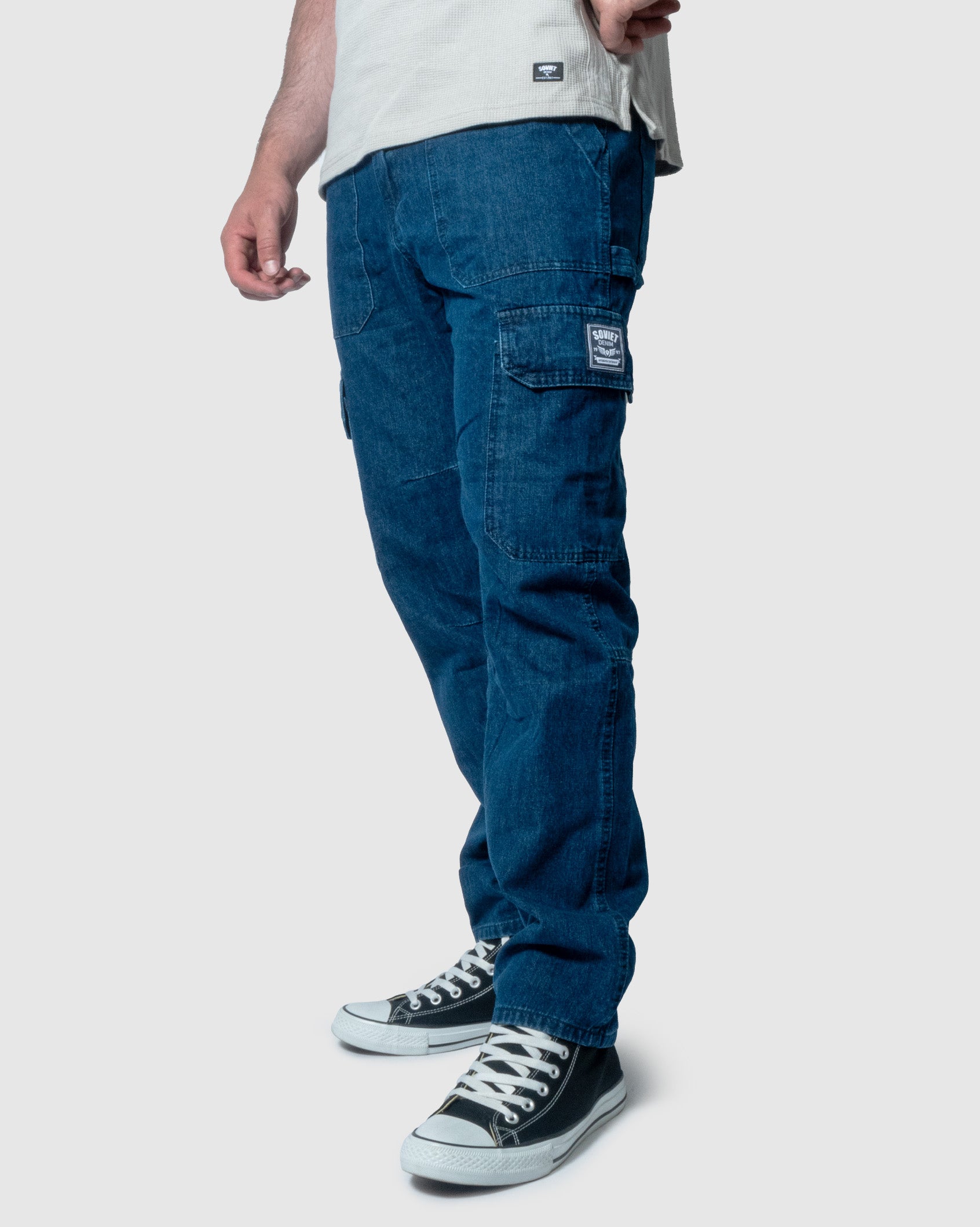 Mens Rhythm - Cargo Denim