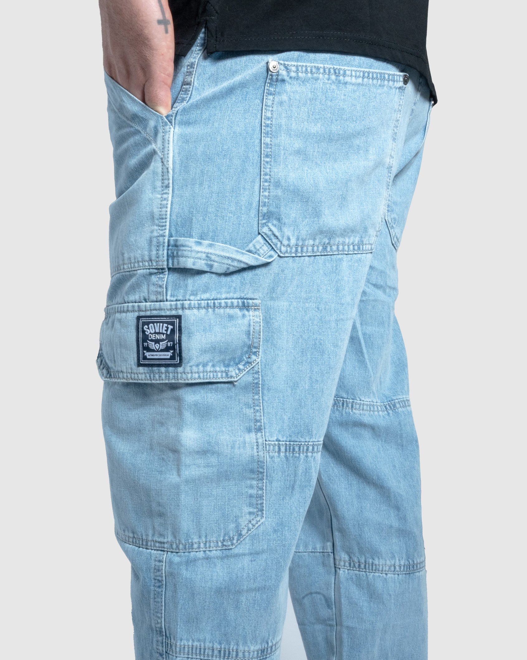 Mens Rhythm - Cargo Denim