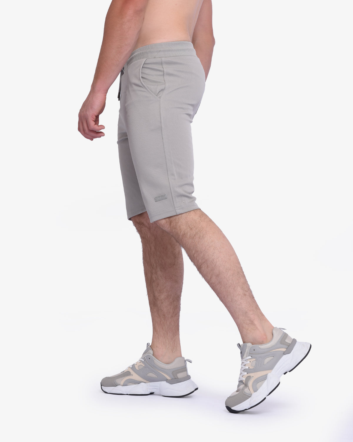 Light grey men's casual shorts from Soviet's Raven collection, featuring a relaxed fit and comfortable fabric for everyday wear.