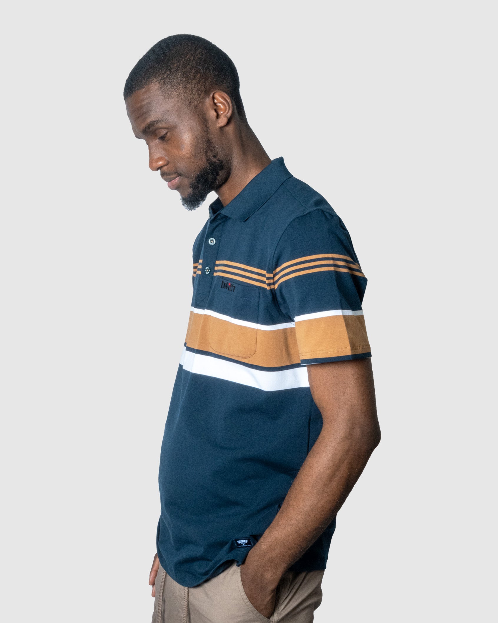 Mens Signal - Striped Golfer