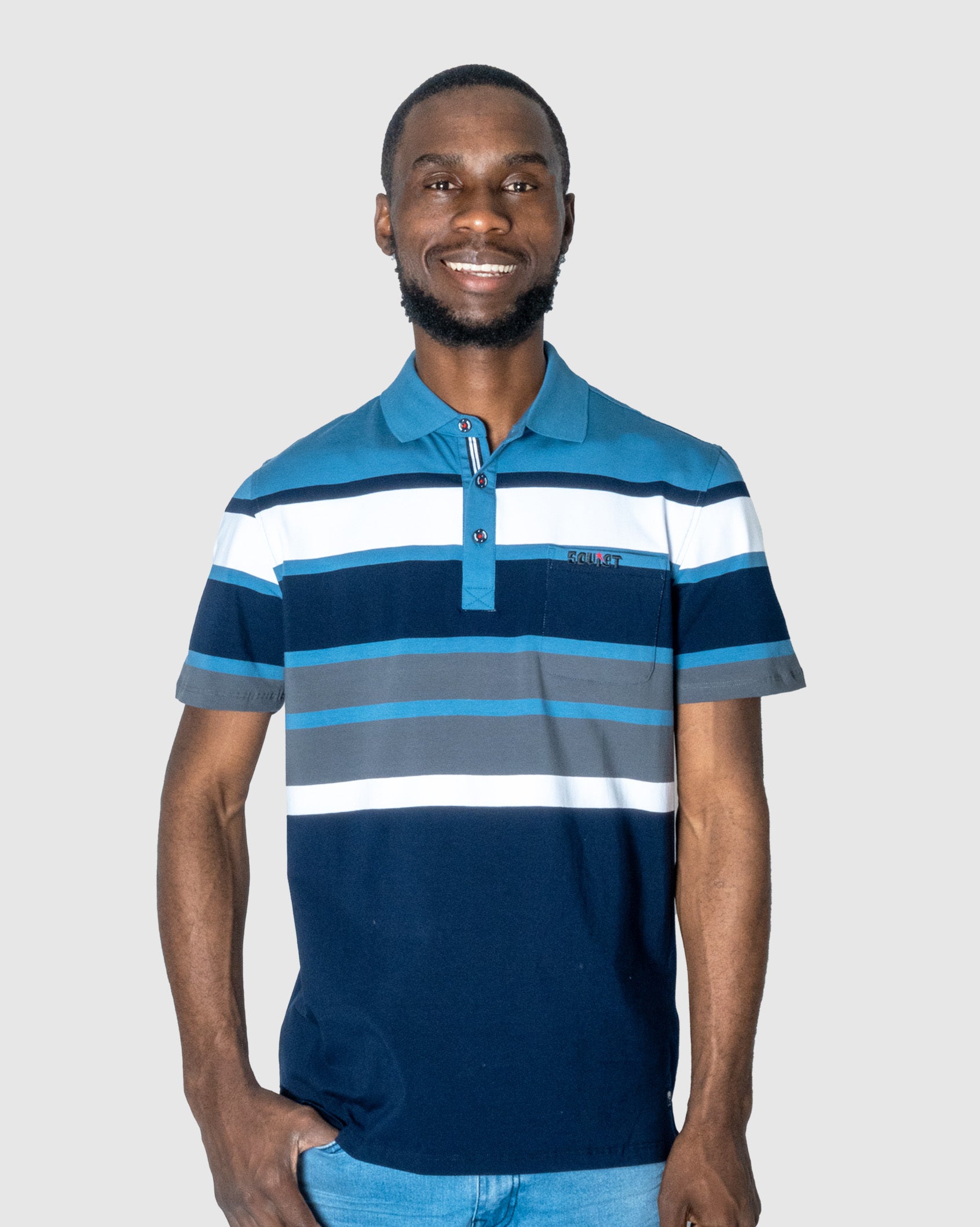 Mens Transmitter - Striped Golfer