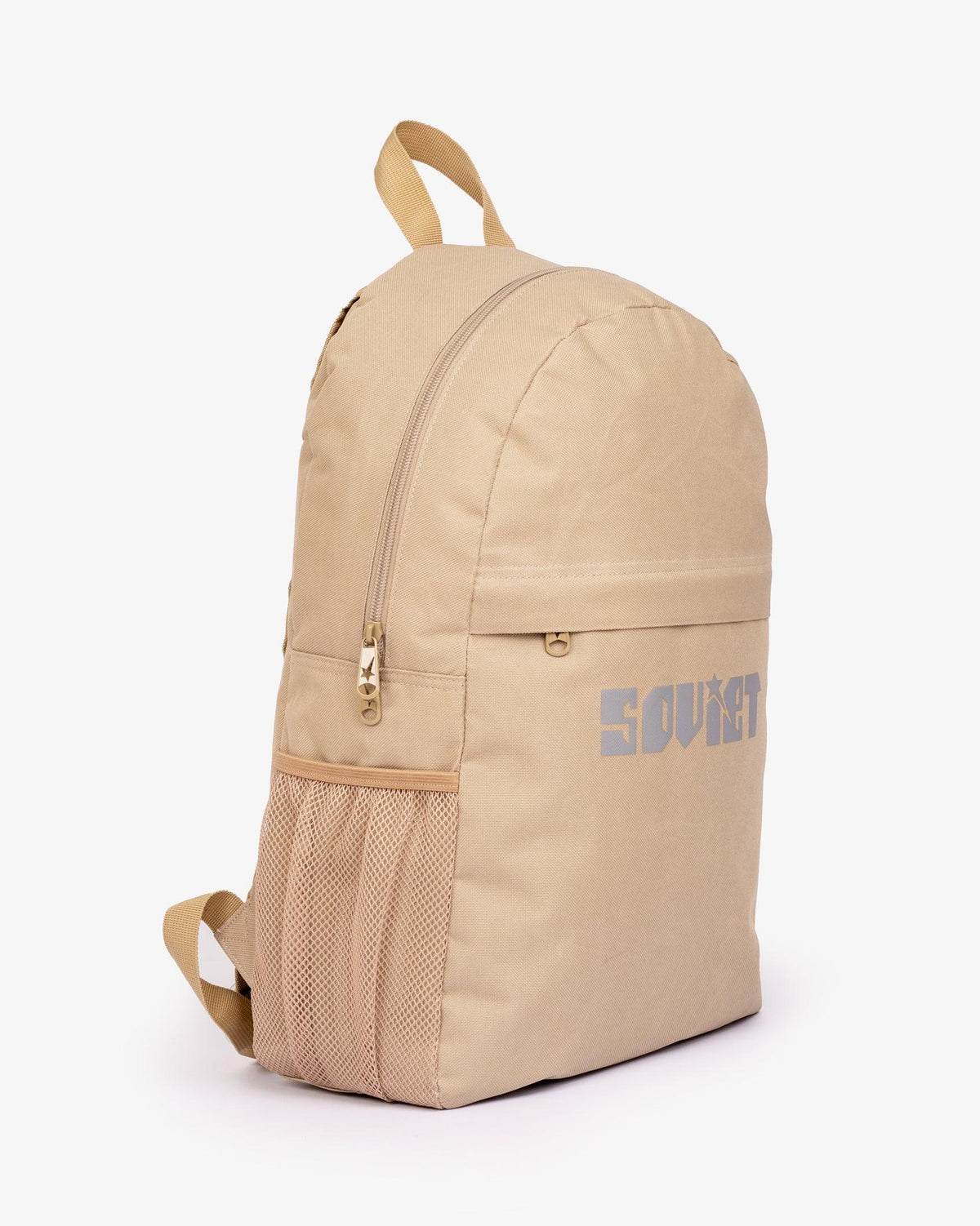 Soviet Ray backpack in sage grey with adjustable straps and multiple compartments, designed for stylish accessories and everyday use.