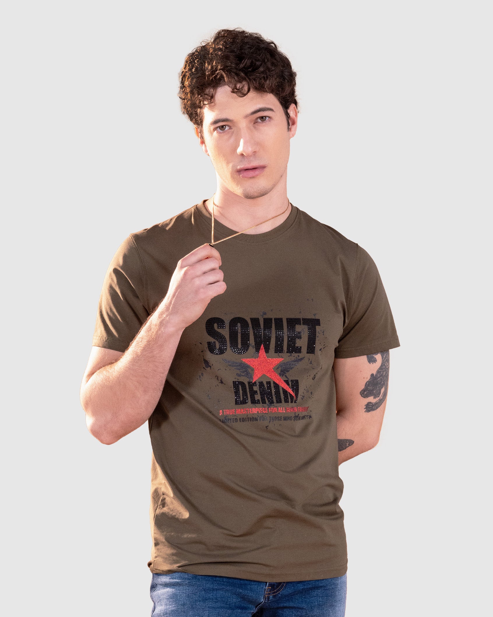 Mens Roar - Studded Fashion T-Shirt