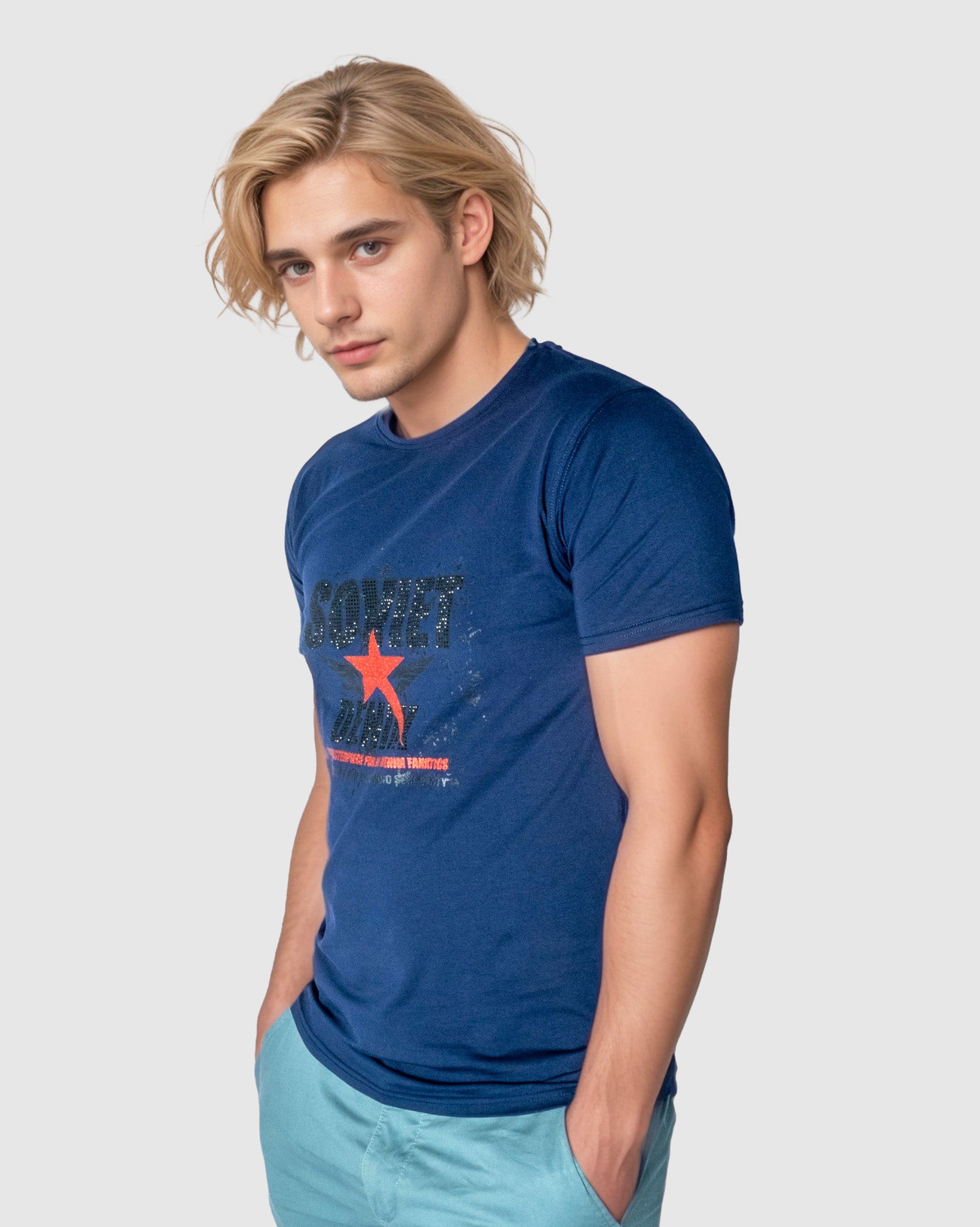 Mens Roar - Studded Fashion T-Shirt