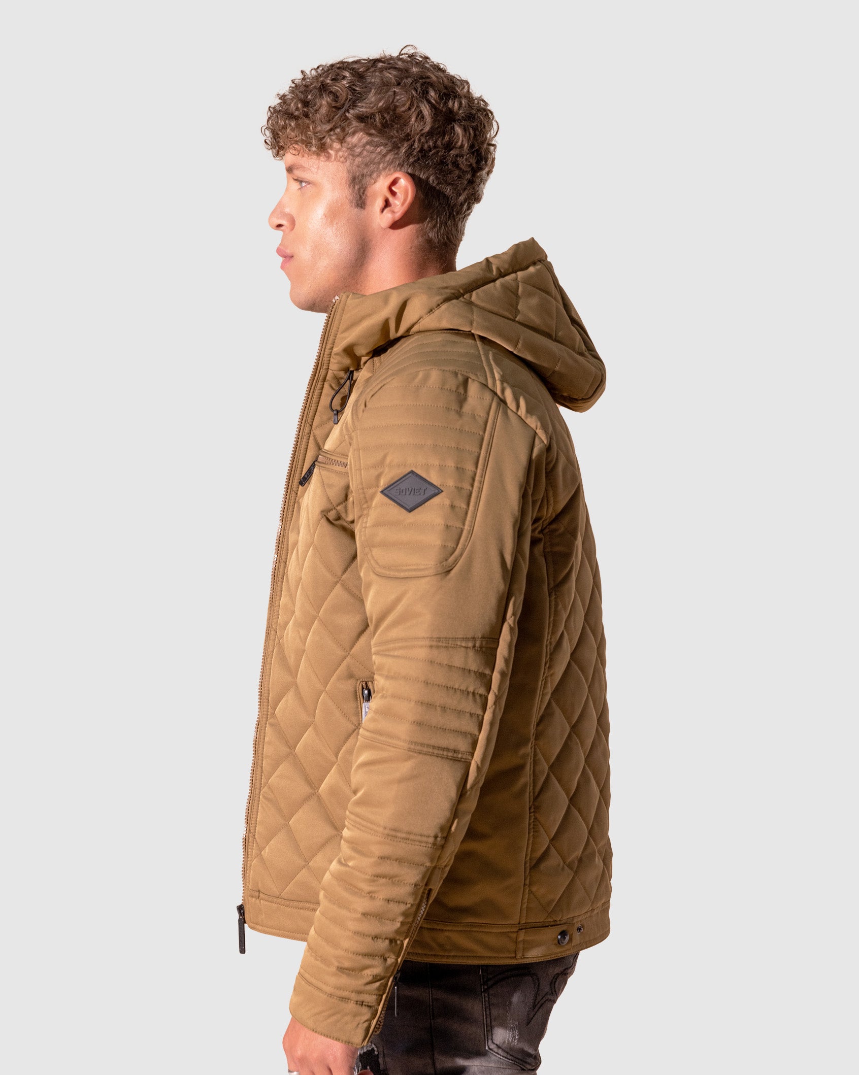 Mens Saxon - Mens Diamond Quilted Jacket